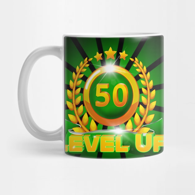 Level Up 50th Birthday Gift by ScienceNStuffStudio